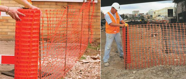 1 - Oval Road Barrier Mesh Safety Fence TF500