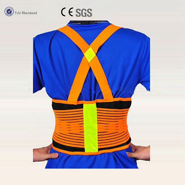 BS229 2 - Neoprene Adjustable Waist Back Support Belt with Reflector BS229