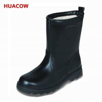 Glazed Split Leather Safety Boots DS723