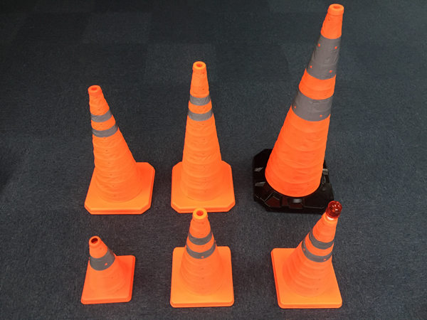 Retractable Traffic Cone 1 - Road Retractable Traffic Cone with Light TC241