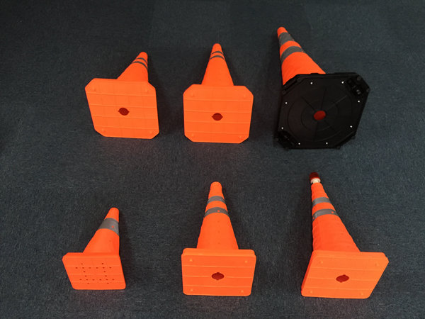 Retractable Traffic Cone 2 - Road Retractable Traffic Cone with Light TC241