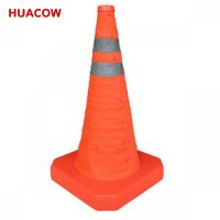 45cm Warning Retractable Traffic Cone TC224