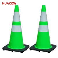 70cm Road Warning Green PVC Traffic Cone TC334