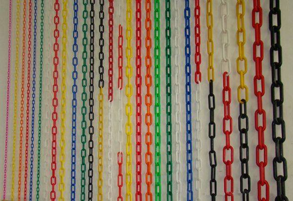 0 TK Plastic Chain  - Multicolor Traffic Post Cone Plastic Chain TK040