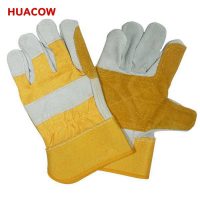 Reinforced Cow Split Leather Safety Glove HD342