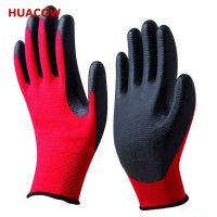 13 Gauge Dimple Nitrile Coated Glove HN322