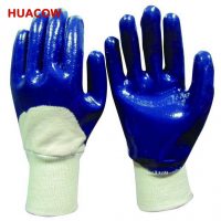 Chemical Resistance Blue Nitrile Coated Glove HN532