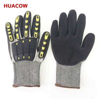 13 G HPPE/Dyneema Liner Nitrile Coated Knit Impact Resistant Gloves HC382