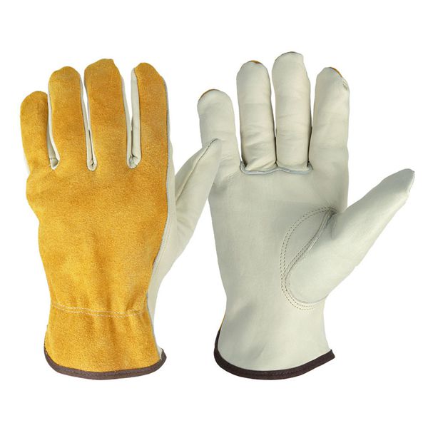 HD252 3 2 - Full Grain Leather + Split Leather Driver's Gloves HD252