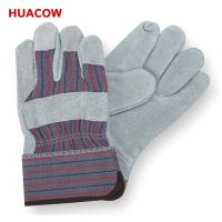 Cow Split Leather Wing Thumb Safety Gloves HD325