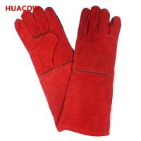 Full Cow Split Leather Long Welding Gloves HD832