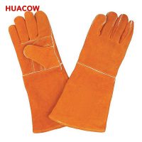 Full Cow Split Leather Long Welding Gloves HD836