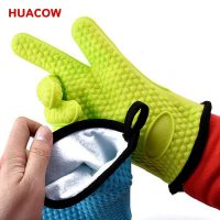 Silicone Oven & BBQ Gloves with Cotton Liner HP732